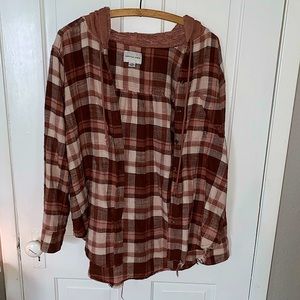 Oversized Flannel Hoodie